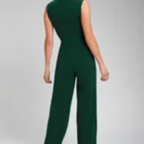 Lulus Enticing Endeavors Emerald Green Jumpsuit - Picture 2 of 3